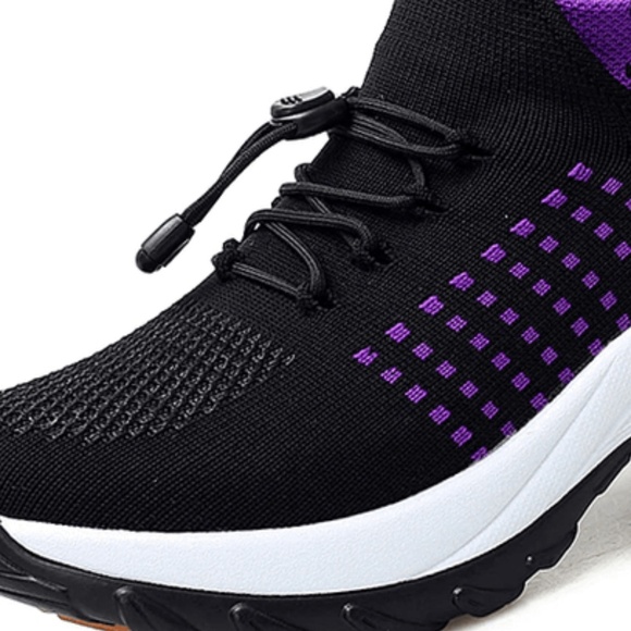 Women's Stunahome Soft Orthopedic Black & Purple Slip on Sneakers  Sz 42 NIB - Picture 6 of 16
